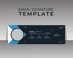 Corporate email signature template or personal footer and social media cover design vector