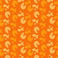 Abstract shapes seamless vector pattern in orange colours