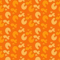 Abstract shapes seamless vector pattern in orange colours