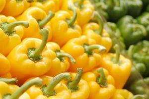 Yellow color capsicum display for sale in singapore photo