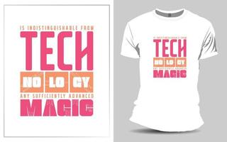 Technology related T shirt design vector
