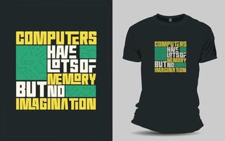 diseño de camisetas relacionadas con la tecnología vector