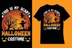 This is my scary halloween costume T-Shirt Design Template, typography scary halloween t-shirt graphic, Holiday, Festival, Greeting, October, Haunted, Haunted castle vector