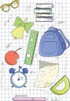 fall set we are getting ready for school vector