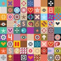 Abstract symbols and patterns vector