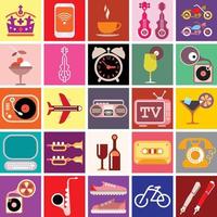 Random Objects Vector Collage