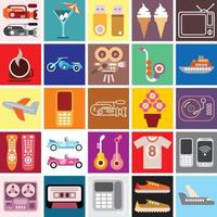 Random Objects Vector Collage