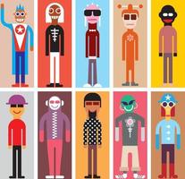 Full body portraits of people vector