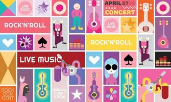 Rock Concert poster vector