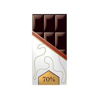 chocolate bar packaging isolated