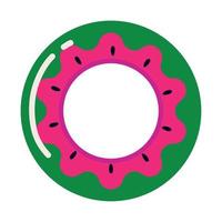 watermelon lifesaver ring vector