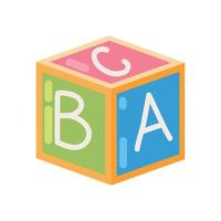 alphabet block toy vector