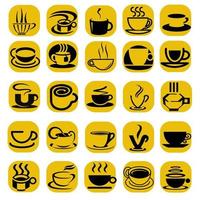 full set of drink icons with transparent background vector