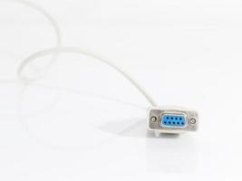 VGA cables connector with white cord photo