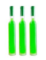 botella de vino verde foto