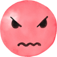 aquarell handgezeichnetes emoji png