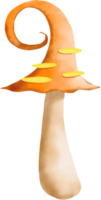 Watercolor colorful mushroom png