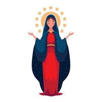 saint virgin mary vector