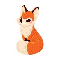 cute fox animal vector