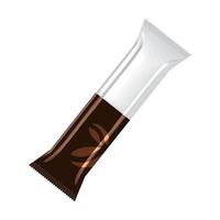 maqueta de empaque de barra de chocolate vector