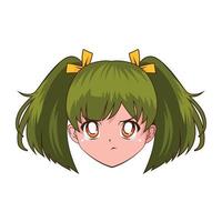 anime angry girl vector