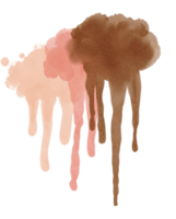 watercolor painted drip png