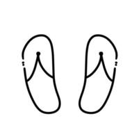 ilustración vectorial del icono de zapatillas aislado sobre fondo blanco vector