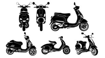 diseño clásico de vector de scooter vespa