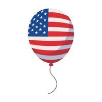 balloon with american flag vector