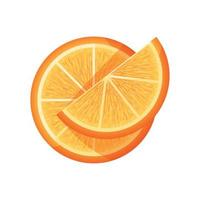 rodaja de naranja vector