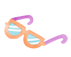 lunettes de soleil d'été aquarelle png