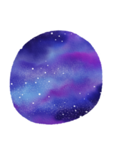 galaxie aquarelle peinte png