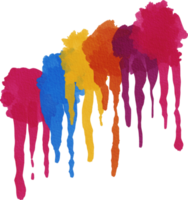 watercolor painted drip png