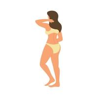 mujer en bikini vector