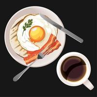 breakfast menu fresh vector