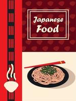 japanese food noodles vector