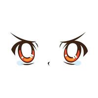 anime angry eyes vector