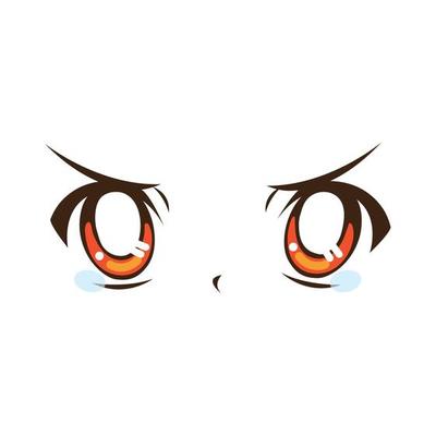 anime angry eyes 11209377 Vector Art at Vecteezy