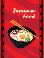 japanese food soup vector