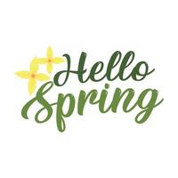 hello spring text vector