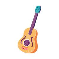 mexican guitar icon vector