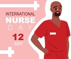 evento del día internacional de la enfermera vector