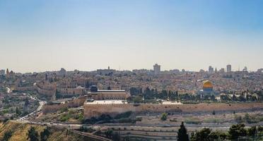 Panorama of Jerusalem the esplanade of the mosques photo