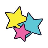 colored stars decoration vector