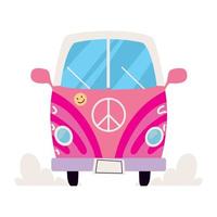 hippie of car vector