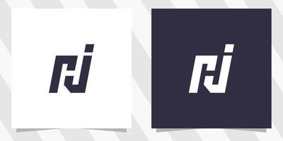 letter hj jh logo design vector
