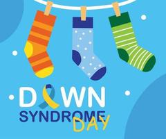 celebración del día del síndrome de down vector