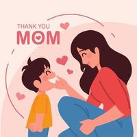 Mothers day, thank you mom vector