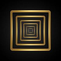 Golden mockups. Golden rectangle With Black backgrounds. vector