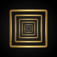 Golden mockups. Golden rectangle With Black backgrounds. vector